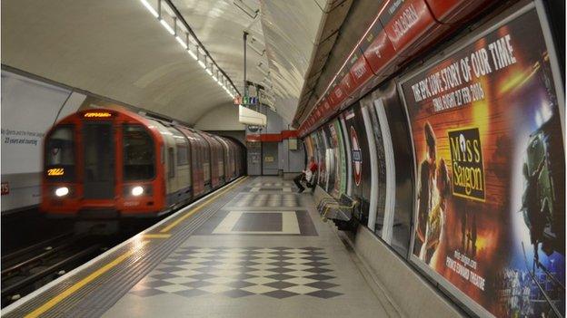 Music poster in the Tube