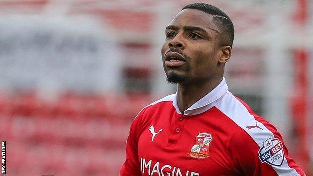 Swindon Town striker Jon Obika