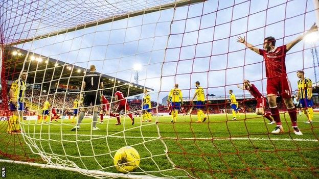 Wes Burns' goal hits the net