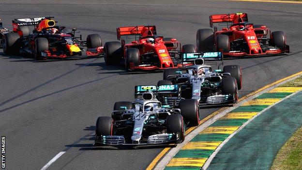 Valtteri Bottas leads the Australian Grand Prix