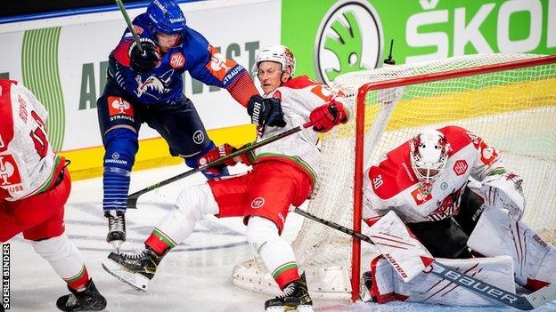 Cardiff Devils netminder Mac Carruth made 32 saves on the night