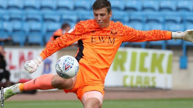 Joe Fryer in action for Carlisle United