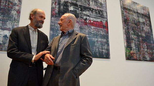 Arvo Part (left) and Gerhard Richter