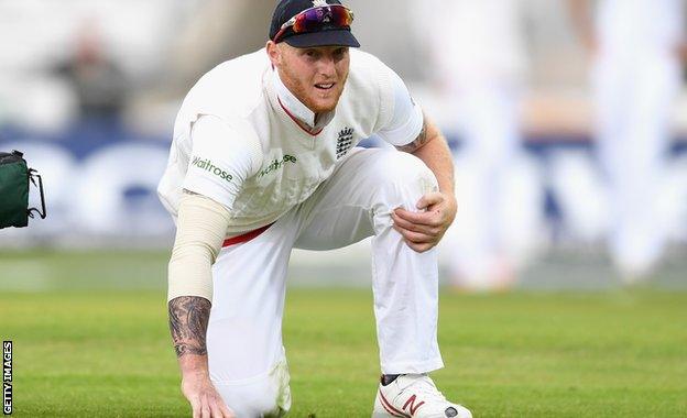 Ben Stokes feels his injured left knee