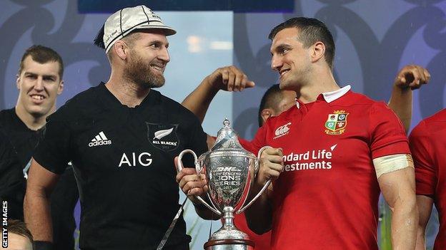 New Zealand captain Kieran Read and Lions counterpart Sam Warburton