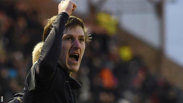 Falkirk's Blair Alston celebrates