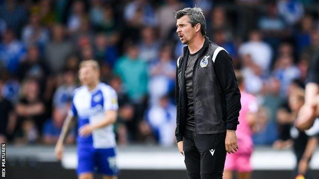 Joey Barton on the touchline for Bristol Rovers v Forest Green Rovers