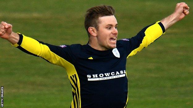 Hampshire leg-spinner Mason Crane