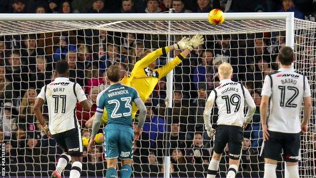 Championship strugglers Wigan ended their five-match losing run with a goaless draw that sees Derby move into the play-off places.