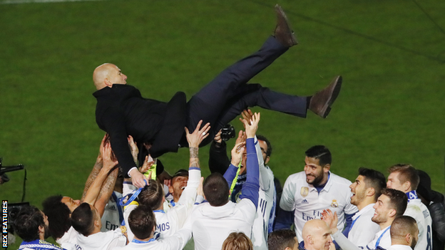 Zinedine Zidane guided Real Madrid to the 2016 Fifa Club World Cup