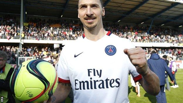 Zlatan Ibrahimovic of Paris Saint Germain