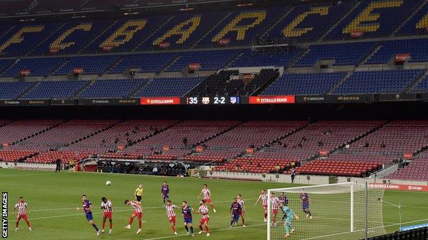 Barcelona v Atletico Madrid behind closed doors