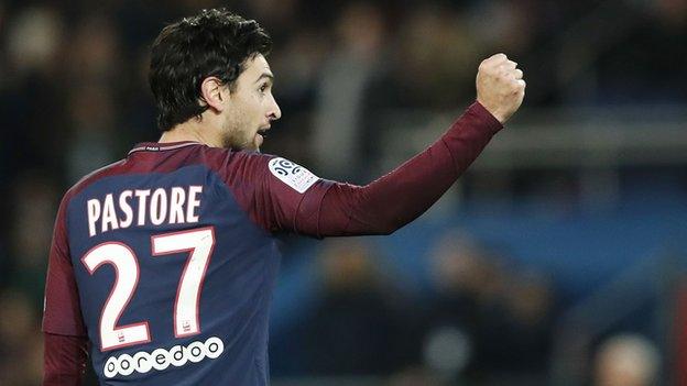 Paris St-Germain midfielder Javier Pastore