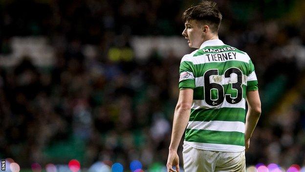 Celtic left-back defender Kieran Tierney