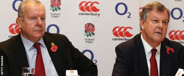 Bill Beaumont (left) and Ian Ritchie