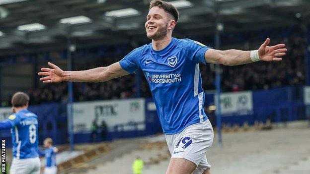 George Hirst scores for Portsmouth