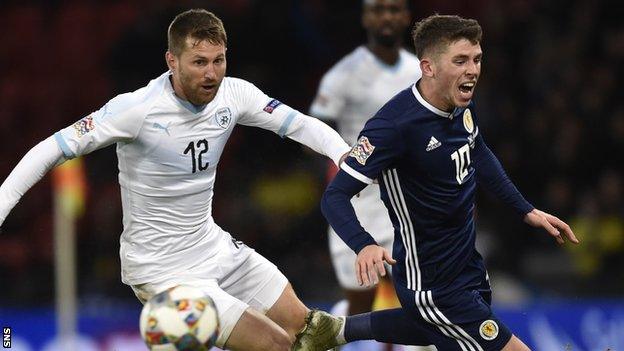 Scotland will face Israel, who they beat at Hampden to secure top spot in their Nations League section