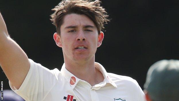 Worcestershire bowler Josh Tongue