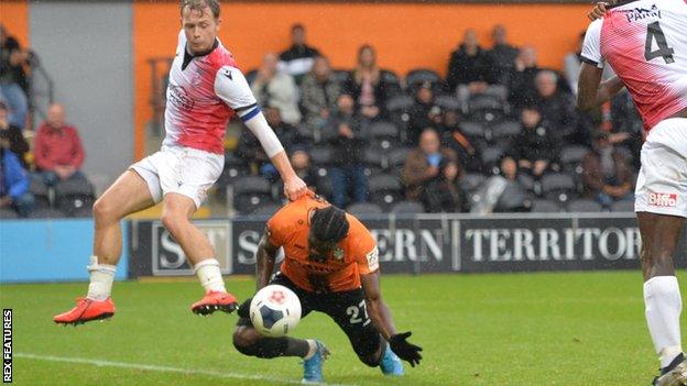 Barnet's Ephron Mason-Clark scores against Woking