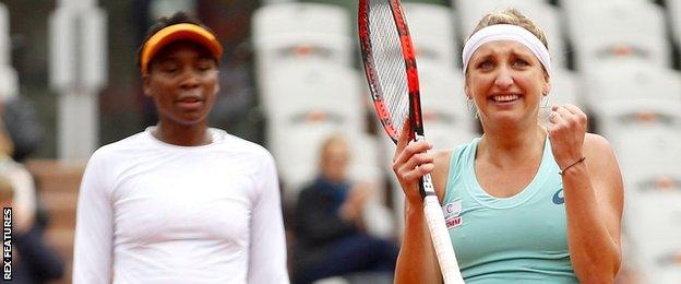 Venus Williams and Timea Bacsinszky