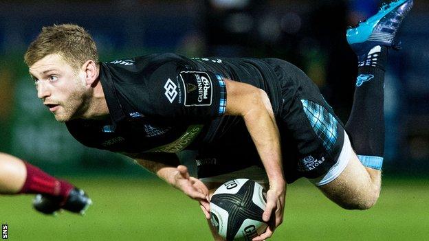 Glasgow Warriors' fly-half Finn Russell