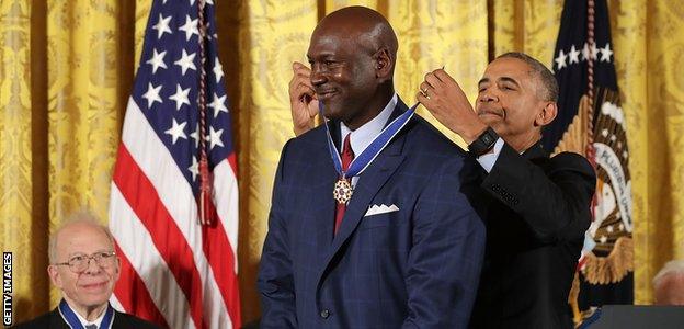 Michael Jordan and Barack Obama