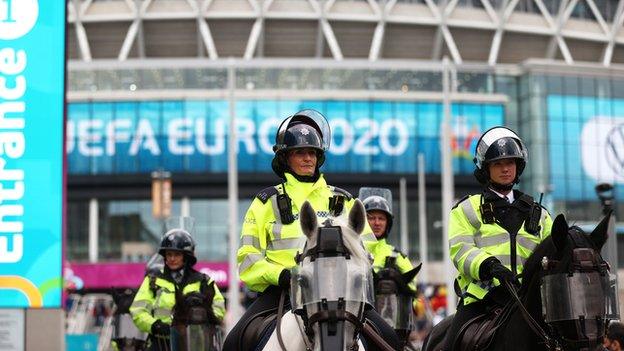 Police officers at Wembley