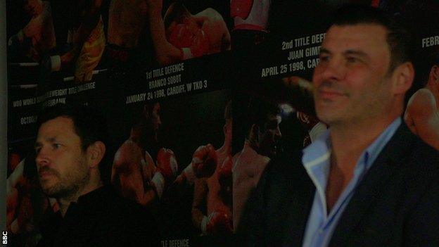 Joe Calzaghe and Darren Barker