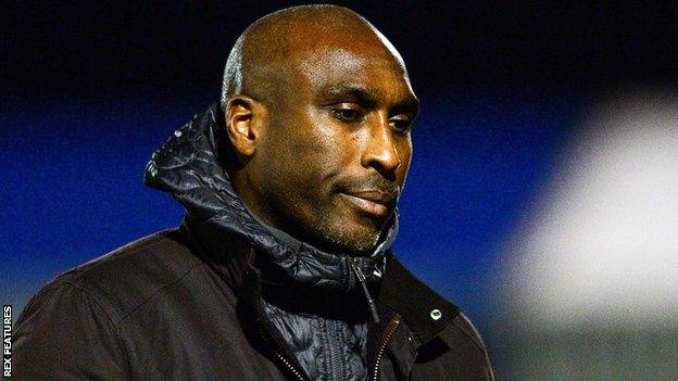 Southend manager Sol Campbell