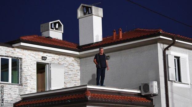 Fan on a roof