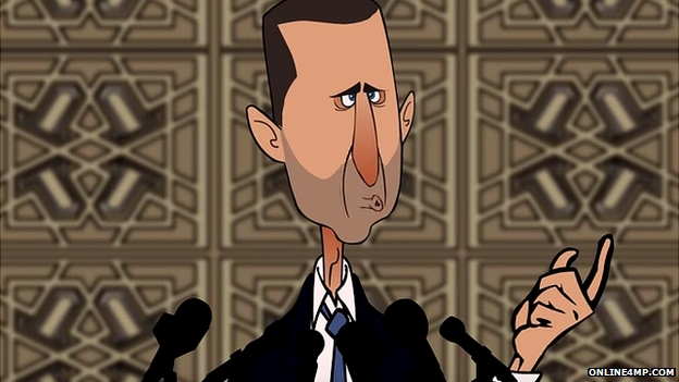 Animation of Syrian President Assad
