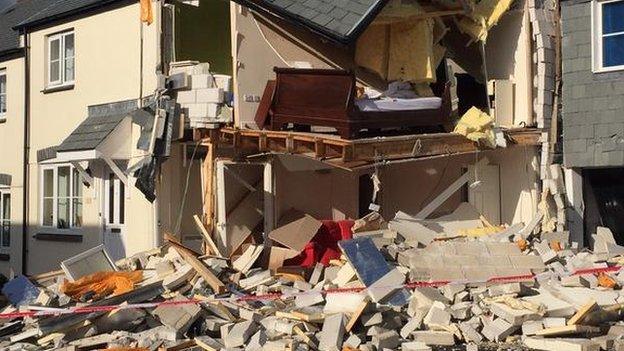 House in Camelford after explosion
