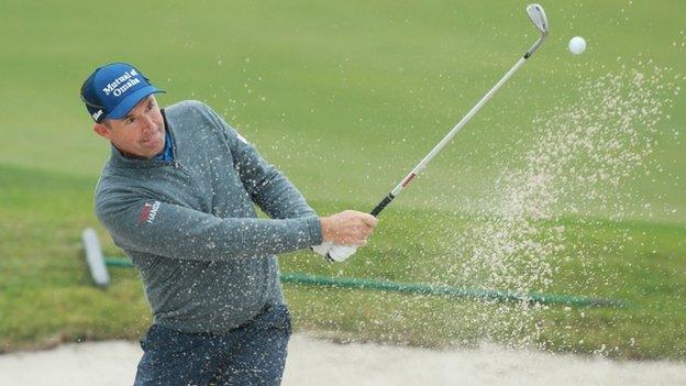 Team Europe captain Padraig Harrington in action