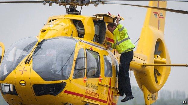 Prince William, Duke of Cambridge with East Anglian Air Ambulance