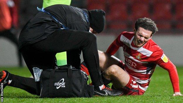 Jon Taylor sustained an ankle injury in Doncaster's 2-1 win against Portsmouth on 2 March and yet to play a game since