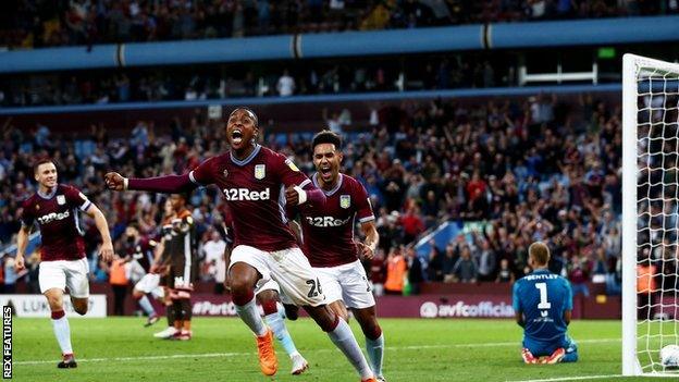 Villa's Jonathan Kodjia has now got three goals in two games - after scoring just once last season