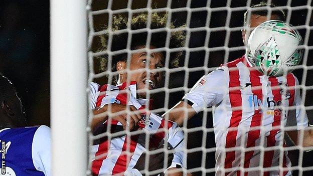 Troy Brown scores for Exeter