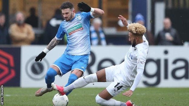 Sorba Thomas in action for Boreham Wood