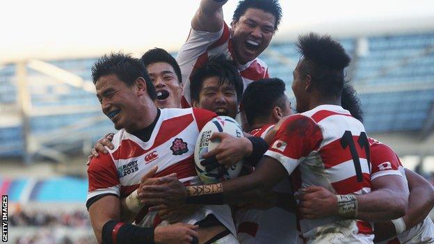 Japan stunned South Africa on Saturday