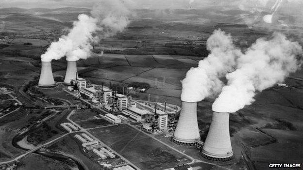 Aerial view of Sellafield in 1956