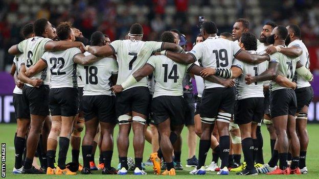 Fiji players at 2019 Rugby World Cup