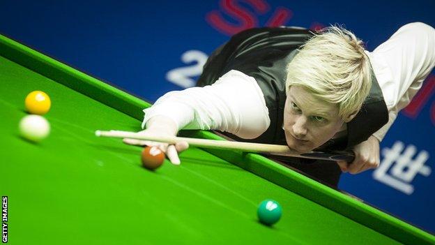 Neil Robertson takes a shot at the 2019 Shanghai Masters