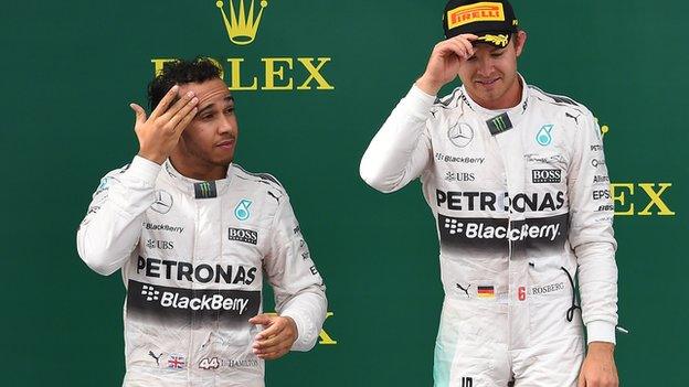 Lewis Hamilton and Nico Rosberg