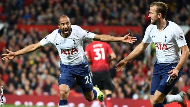 Lucas Moura and Harry Kane