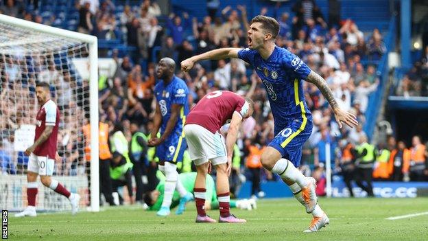 Christian Pulisic scored the winner when Chelsea played West at Stamford Bridge on 24 April 2022