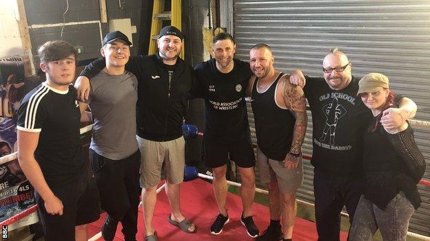 Grant Holt wrestling training