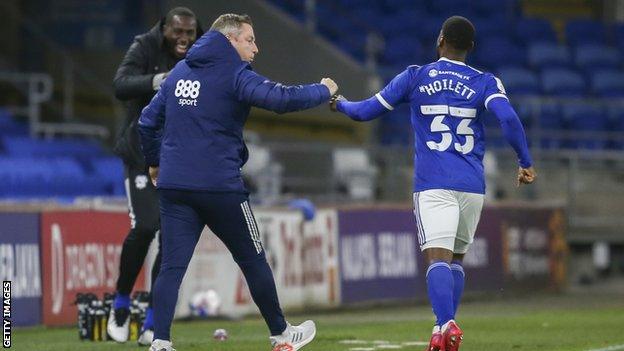 Junior Hoilett celebrates his first goal of the season