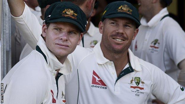 Australia's Steve Smith and David Warner