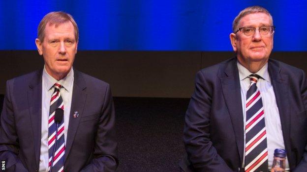 Dave King and Douglas Park at Rangers' annual general meeting last month