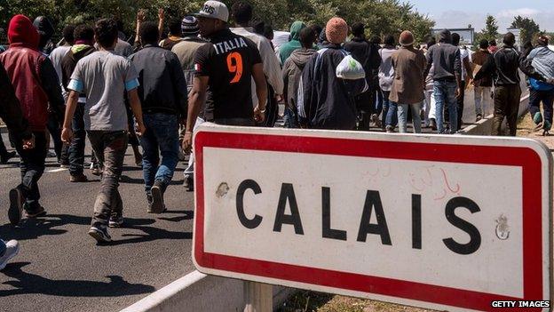 Migrants in Calais